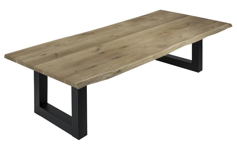 Eiken boomstamtafel op maat &ndash; zelf samenstellen